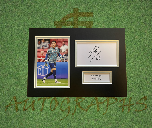 Stefan Bajic Bristol City Signed Presentation Mount Display-Signed Presentation Display-ZCL Autographs-ZCL Autographs