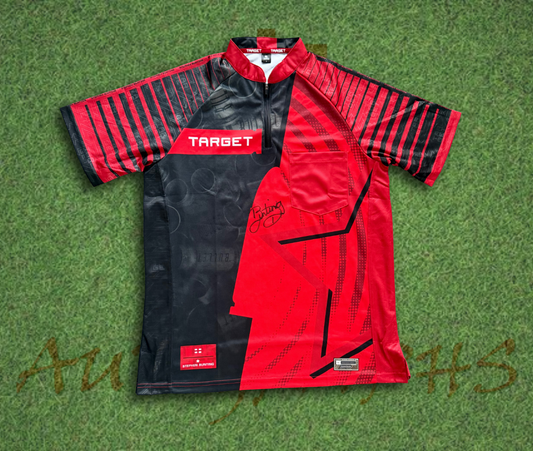 Stephen The Bullet Bunting Front Signed Darts Shirt