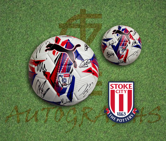 Stoke City Football Club 2025/26 Signed Replica White EFL Football 