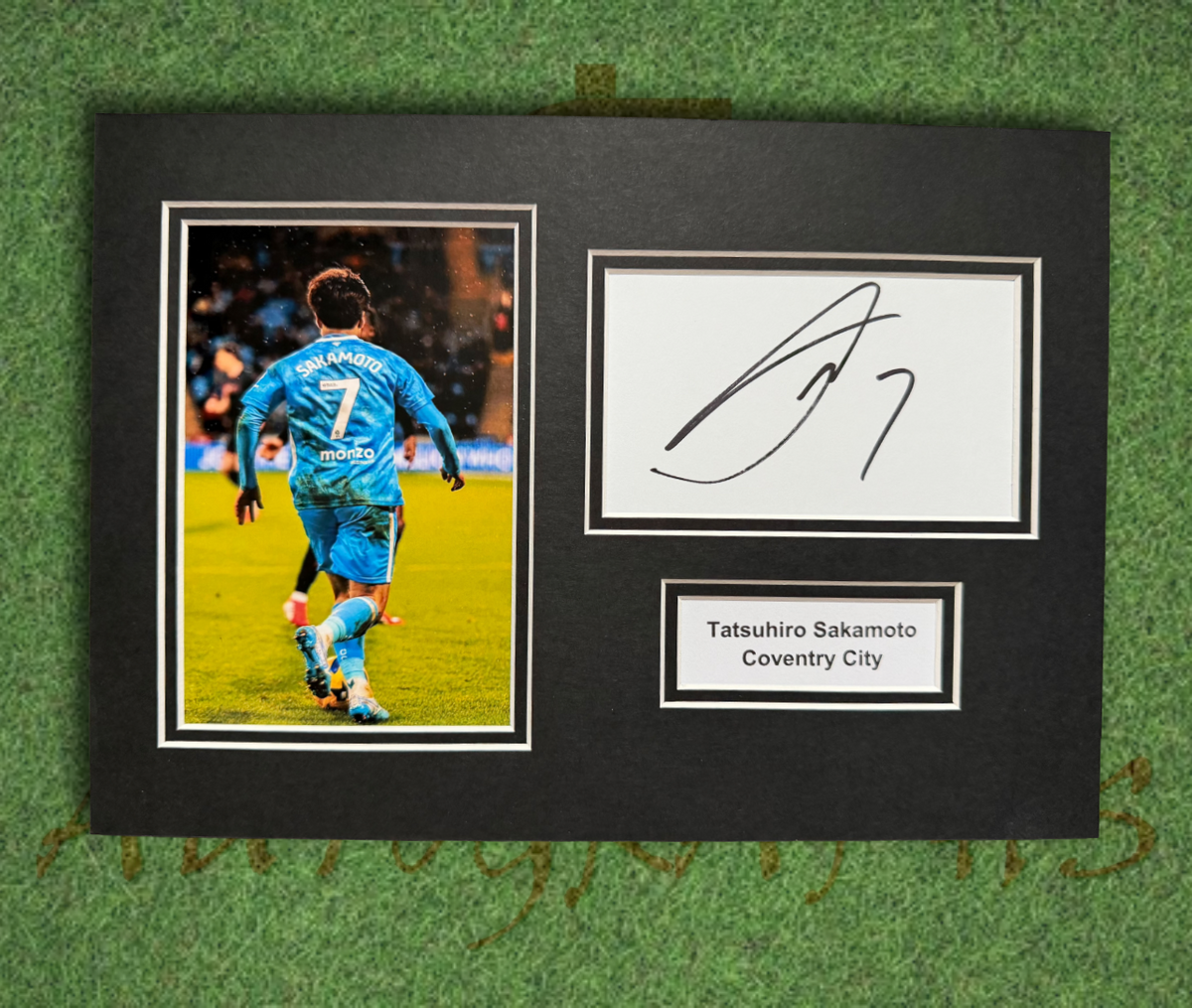 Tatshuiro Sakamoto Coventry City Signed Presentation Mount Display-ZCL Autographs