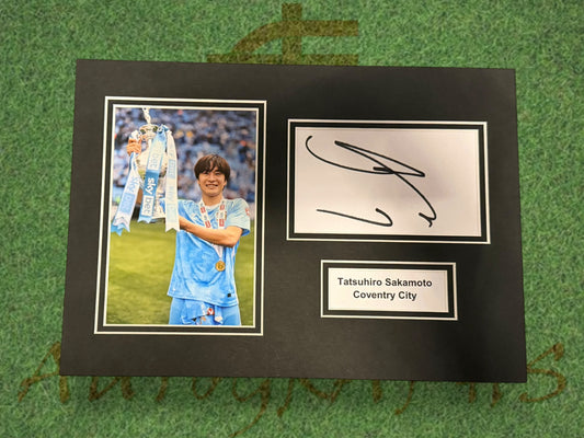 Tatsuhiro Sakamoto Signed A4 White Card Mount - Coventry City-ZCL Autographs