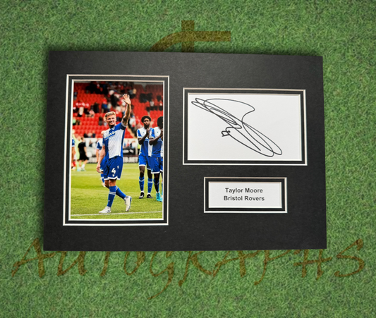 Taylor Moore Bristol Rovers Signed Presentation Mount Display-ZCL Autographs