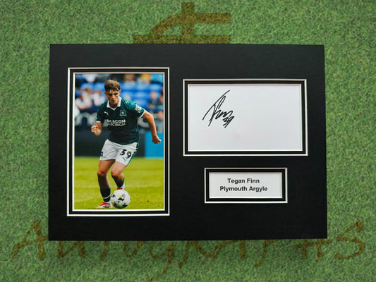 Tegan Finn Signed A4 White Card Mount - Plymouth Argyle-ZCL Autographs