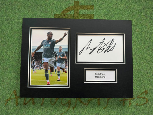 Tom Ince Signed A4 White Card Mount - Tranmere-ZCL Autographs