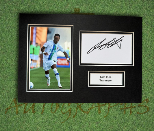 Tom Ince Tranmere Signed Presentation Mount Display-ZCL Autographs