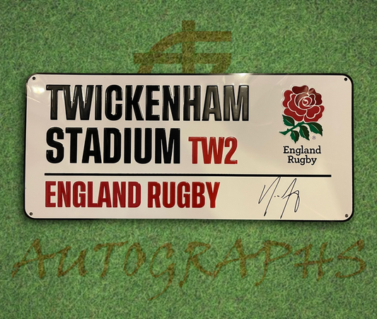 Tom Curry Signed England Rugby Twickenham Street Sign