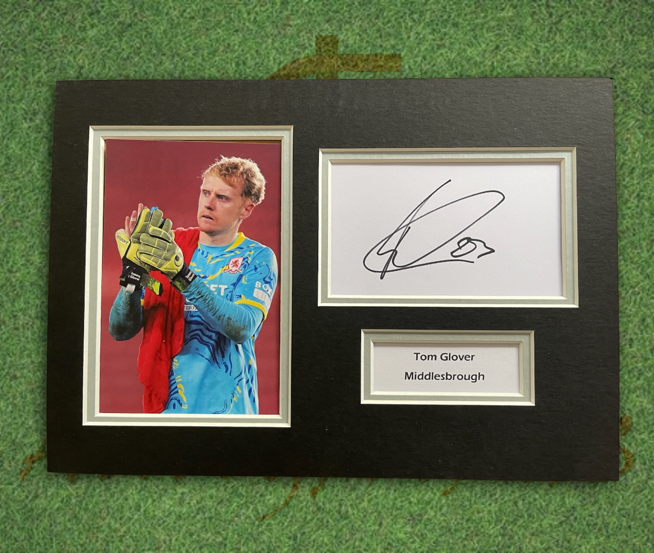 Tom Glover Middlesbrough Football Club Signed Presentation Mount Display-Signed Presentation Display-ZCL Autographs-ZCL Autographs