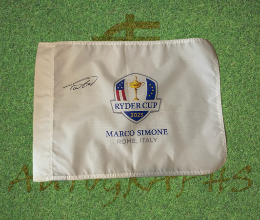 Tommy Fleetwood Signed 2023 Ryder Cup Flag-ZCL Autographs-ZCL Autographs