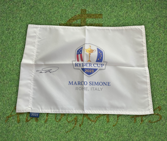 Tommy Fleetwood Signed 2023 Ryder Cup Flag-ZCL Autographs-1-ZCL Autographs