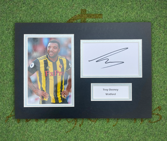 Troy Deeney Watford FC Signed Presentation Mount Display-Signed Presentation Display-ZCL Autographs-ZCL Autographs