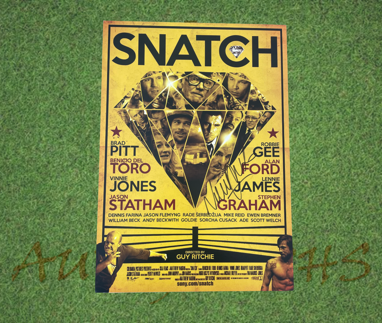 Vinnie Jones Signed 42x30cm Snatch Movie Poster Photo-Signed Photo-ZCL Autographs-ZCL Autographs