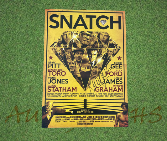 Vinnie Jones Signed 42x30cm Snatch Movie Poster Photo-Signed Photo-ZCL Autographs-ZCL Autographs