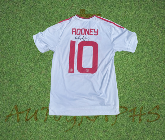 Wayne Rooney Signed Manchester United 2015/16 Away Shirt-Signed Shirt-ZCL Autographs-ZCL Autographs