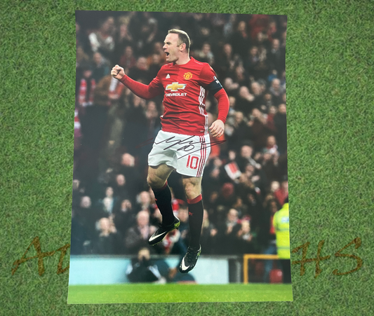 Wayne Rooney Signed 16x12 Manchester United Football Club Photo-Signed Photo-ZCL Autographs-ZCL Autographs