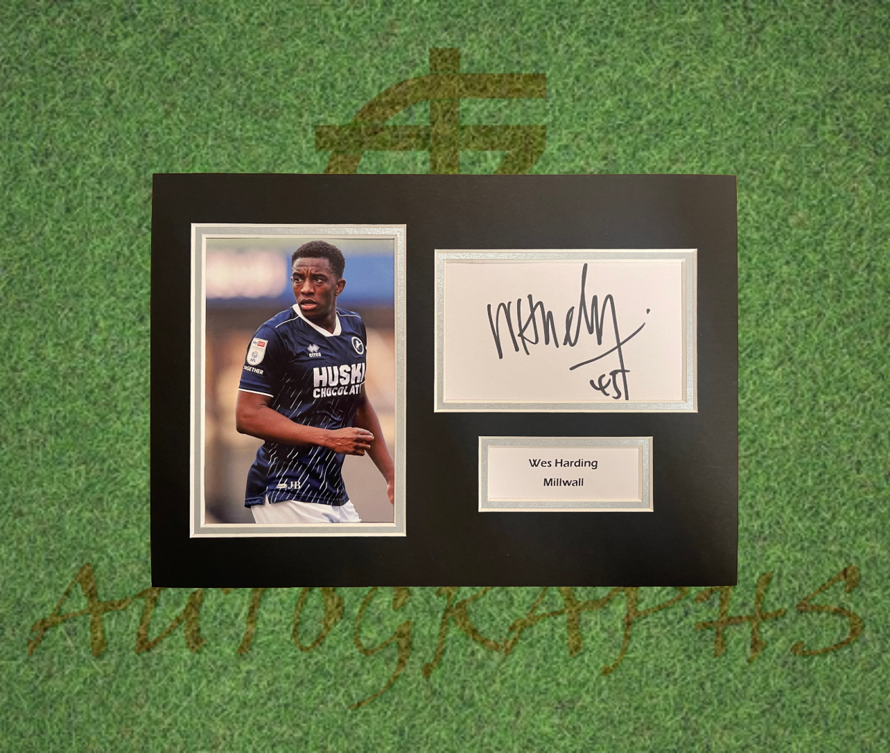 Wes Harding Millwall Football Club Signed Presentation Mount Display-Signed Presentation Display-ZCL Autographs-ZCL Autographs