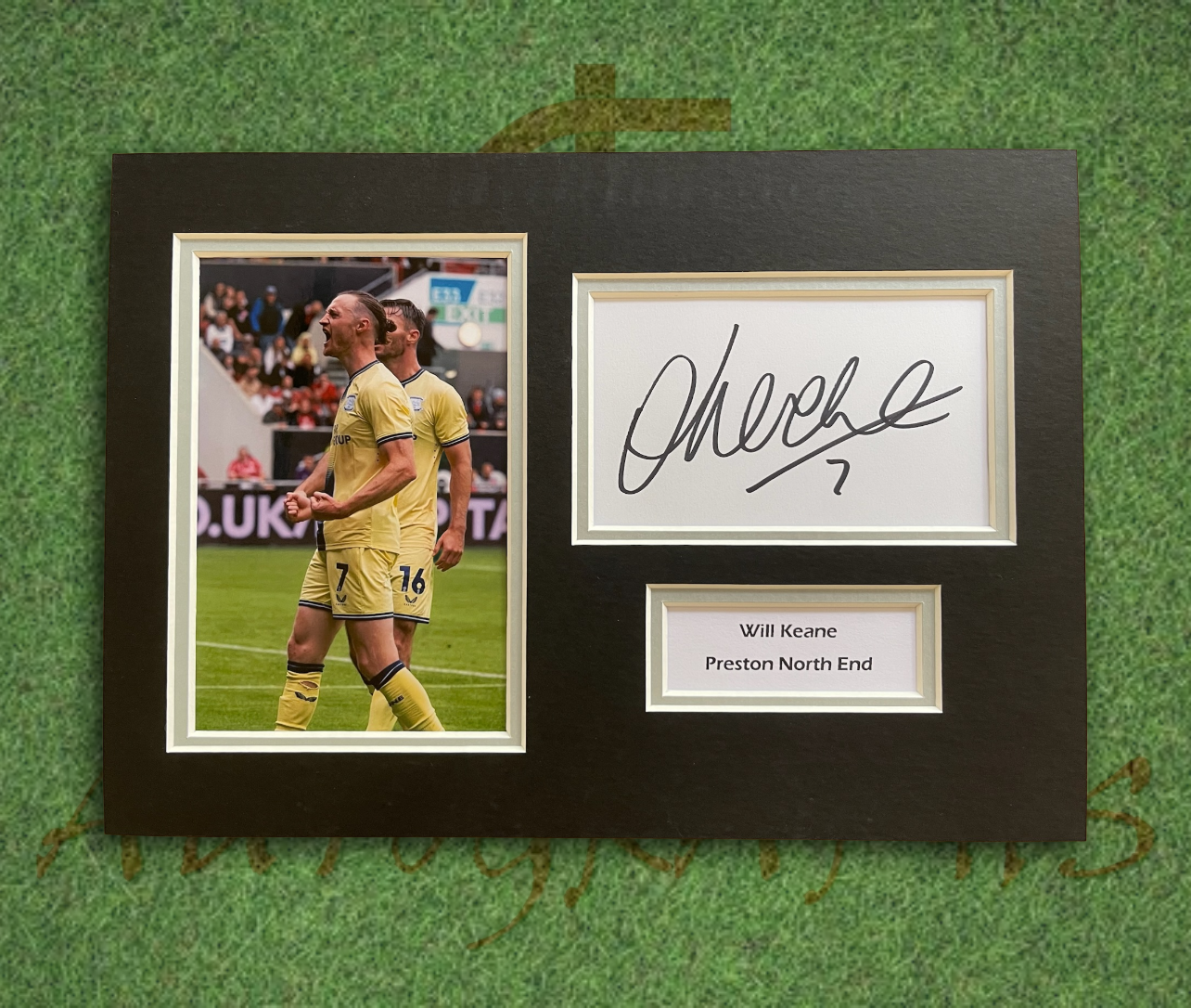 Will Keane Preston North End Football Club Signed Presentation Mount Display-Signed Presentation Display-ZCL Autographs-ZCL Autographs