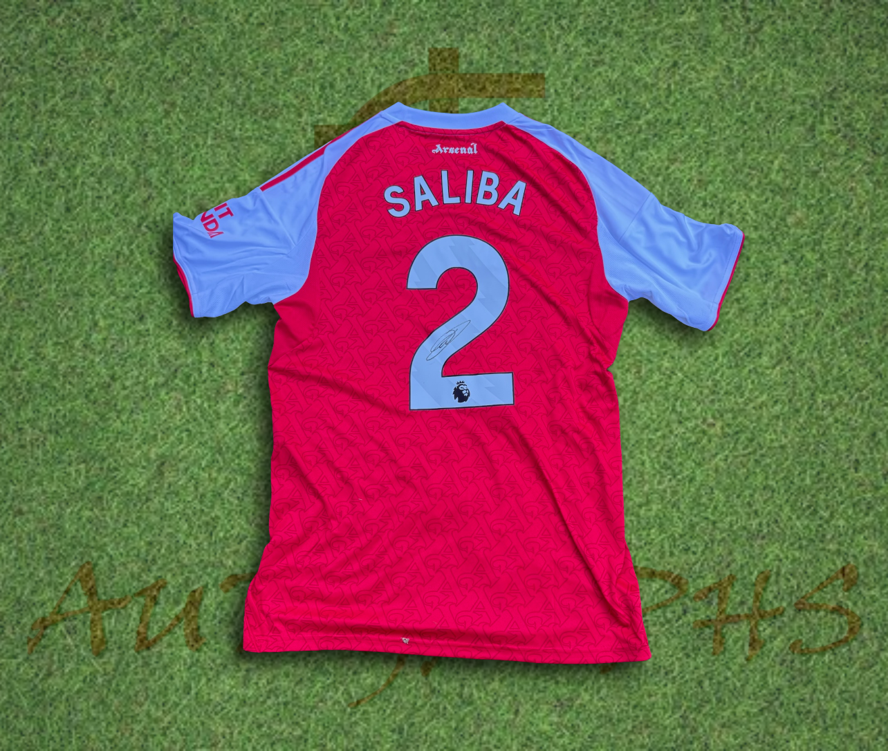 William Saliba Signed Arsenal Football Club 2025 26 Home Shirt M