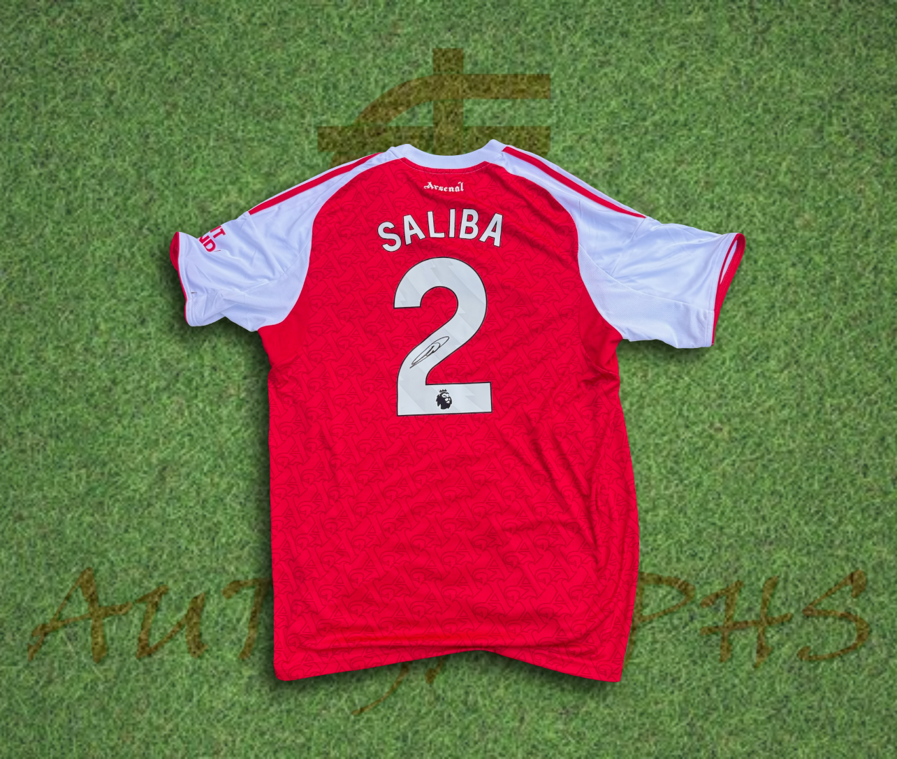 William Saliba Signed Arsenal Football Club 2025/26 Home Shirt xl