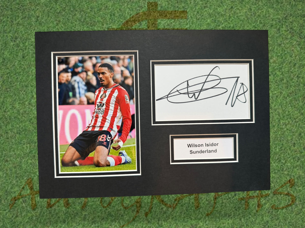 Wilson Isidor Sunderland Signed Presentation Mount Display-ZCL Autographs