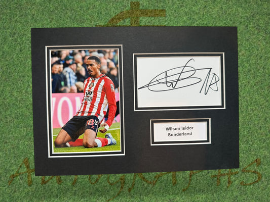 Wilson Isidor Sunderland Signed Presentation Mount Display-ZCL Autographs