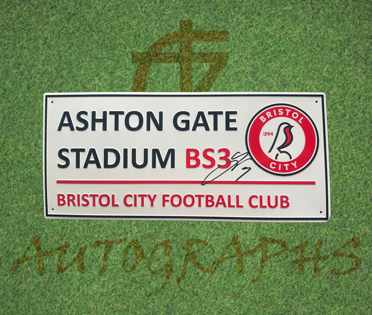 Yu Hirakawa Signed Bristol City Street Sign 平河悠-Signed Street Sign-ZCL Autographs-ZCL Autographs