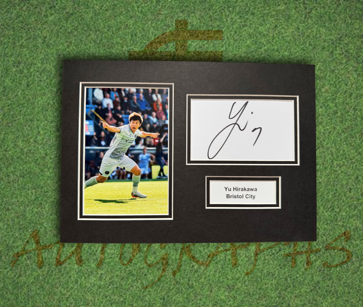 Yu Hirakawa Bristol City Signed Presentation Mount Display 5